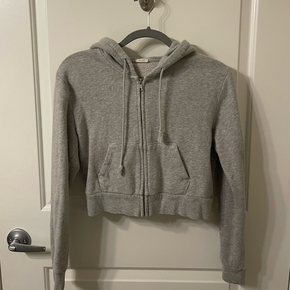 Brandy Melville/John Galt Cropped Zip-Up Hoodie